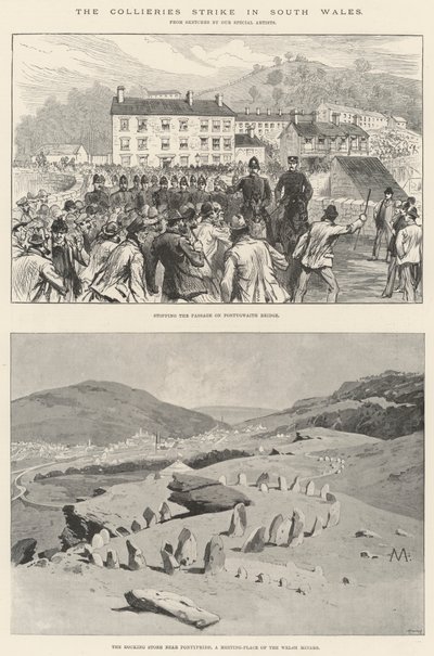 The Collieries Strike in South Wales by Charles Auguste Loye